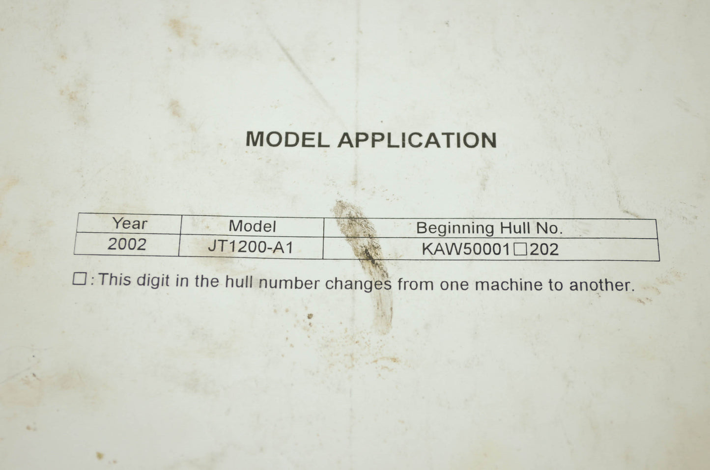 OEM Kawasaki 99924-1287-01 Service Manual JT1200A