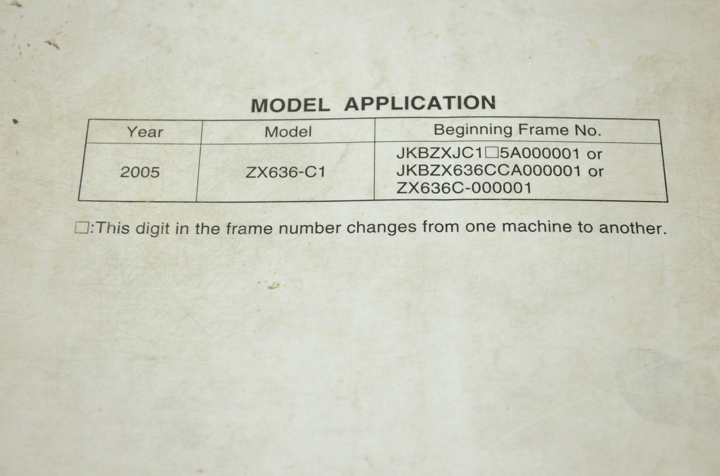 OEM Kawasaki 99924-1345-01 Service Manual ZX636C