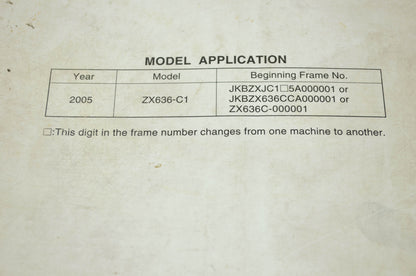 OEM Kawasaki 99924-1345-01 Service Manual ZX636C