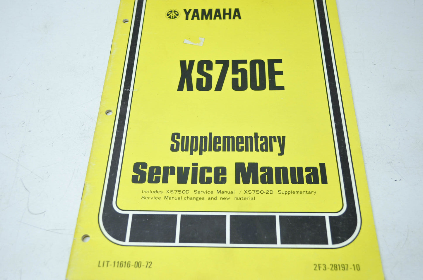 Yamaha XS750E Supplementary Service Manual