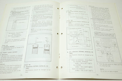 Yamaha XS750E Supplementary Service Manual