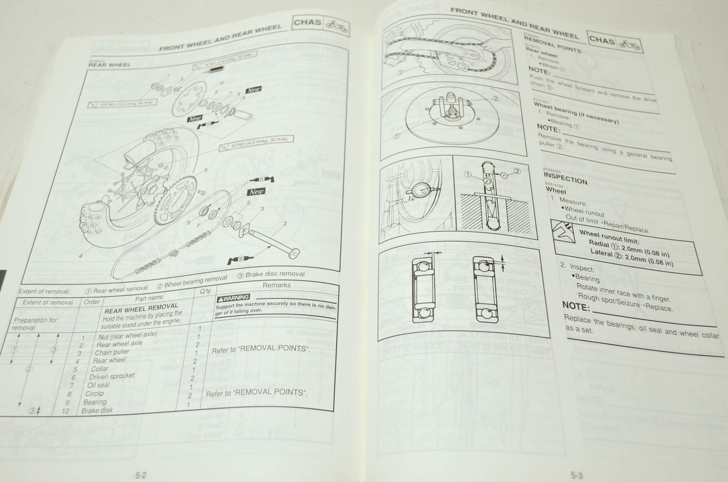 OEM Yamaha LIT-11626-14-36 YZ125N1 Owner's/Service Manual