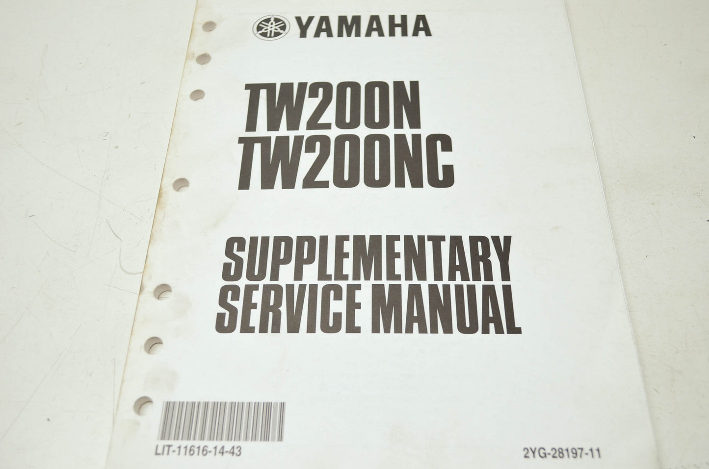 OEM Yamaha LIT-11616-14-43 Service Manual Supplement TW200N(C)-S(C)