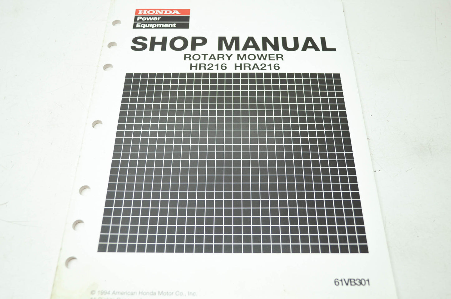 OEM Honda 61VB301 HRA216 Shop Manual