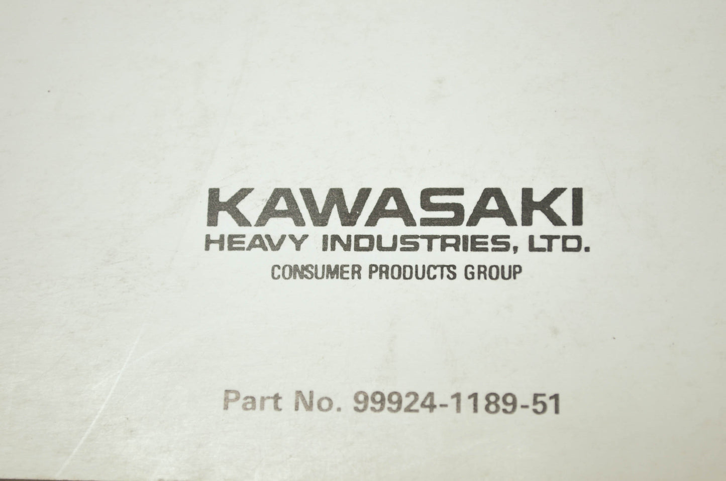 OEM Kawasaki 99924-1189-51 Service Manual Supplement JS750B