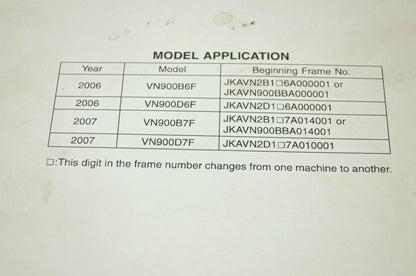 OEM Kawasaki 99924-1366-03 Service Manual VN900B