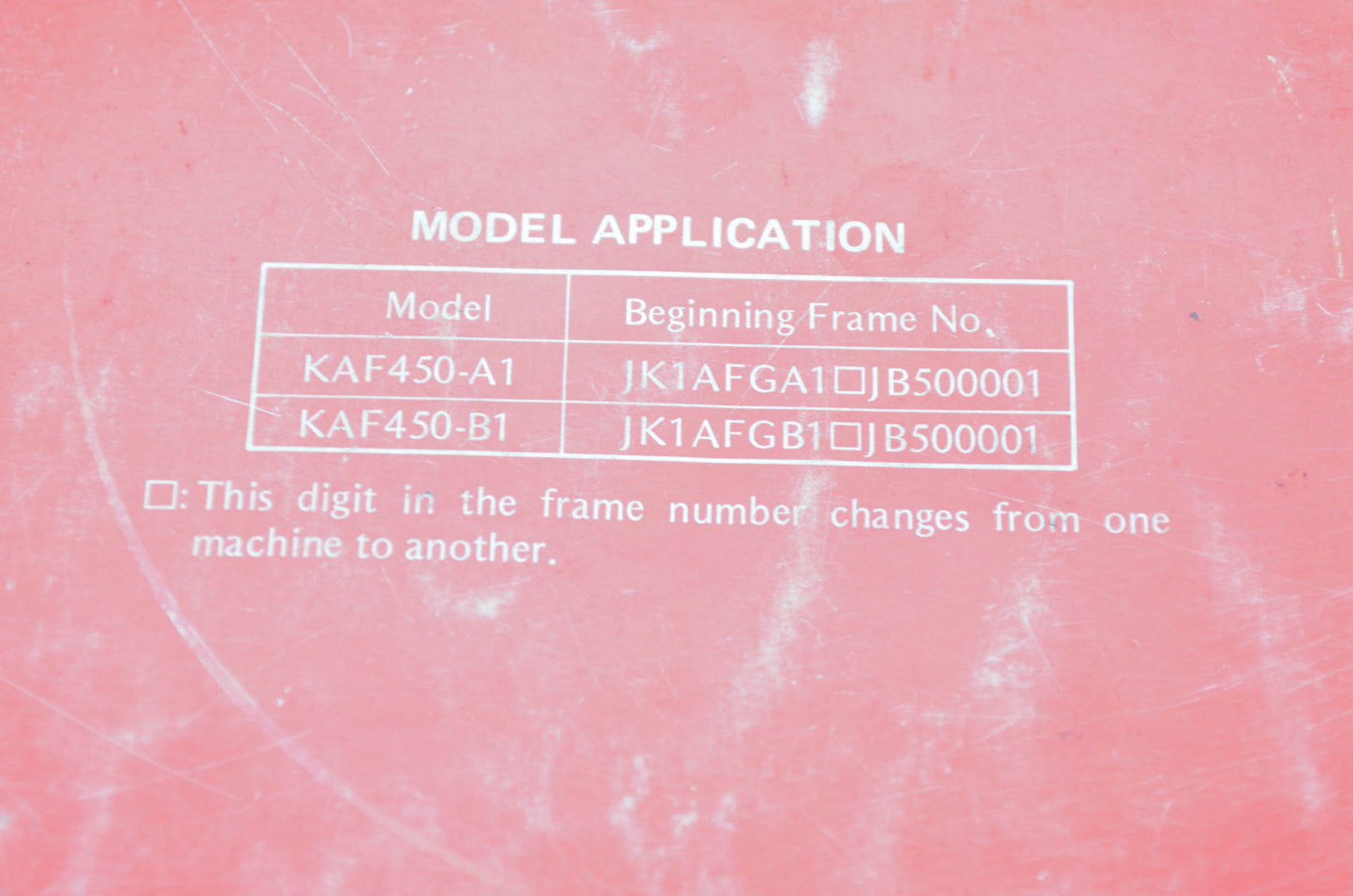 OEM Kawasaki 99924-1107-01 Service Manual KAF450
