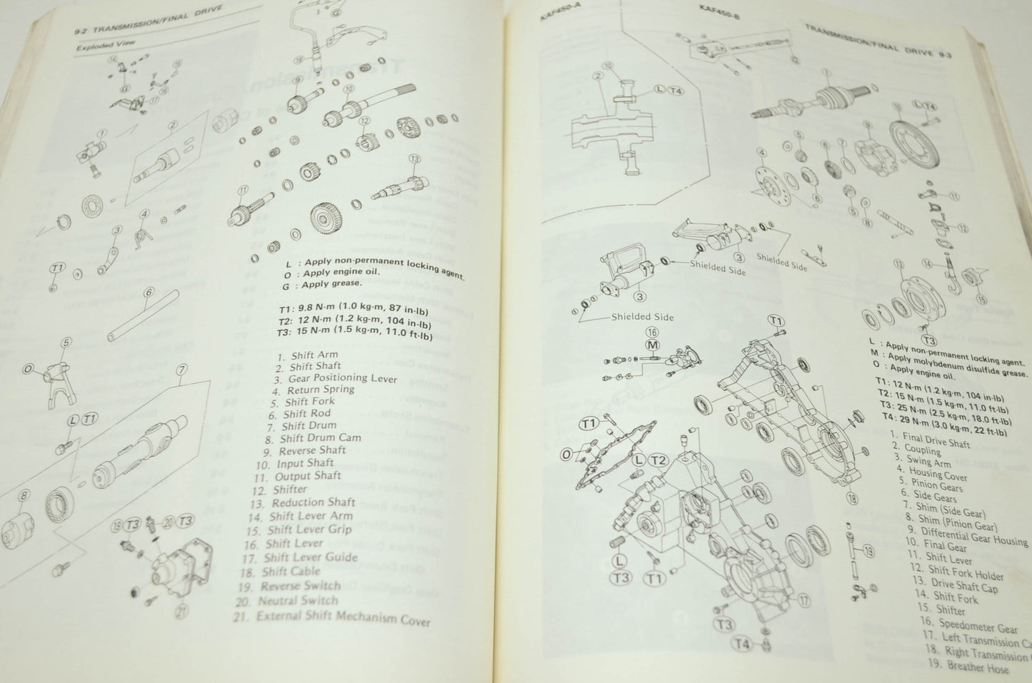 OEM Kawasaki 99924-1107-01 Service Manual KAF450