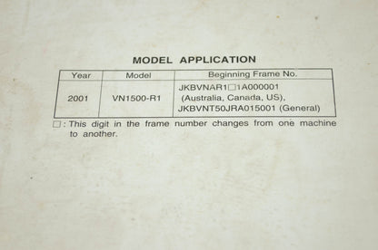 OEM Kawasaki 99924-1268-01 Service Manual VN1500-R