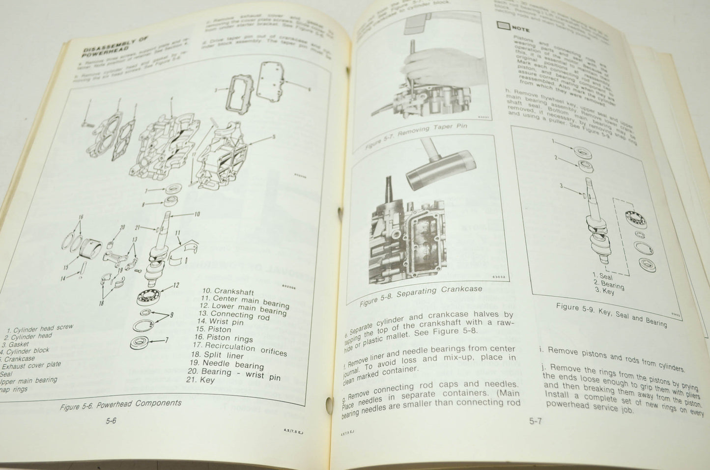 Johnson 4.5HP 7.5HP Select Models Service Manual
