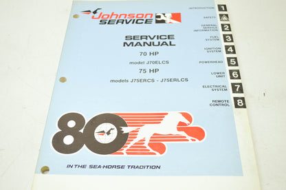 Johnson 70JP J70ELCS 75HP J75ERCS-J75ERLCS Service Manual