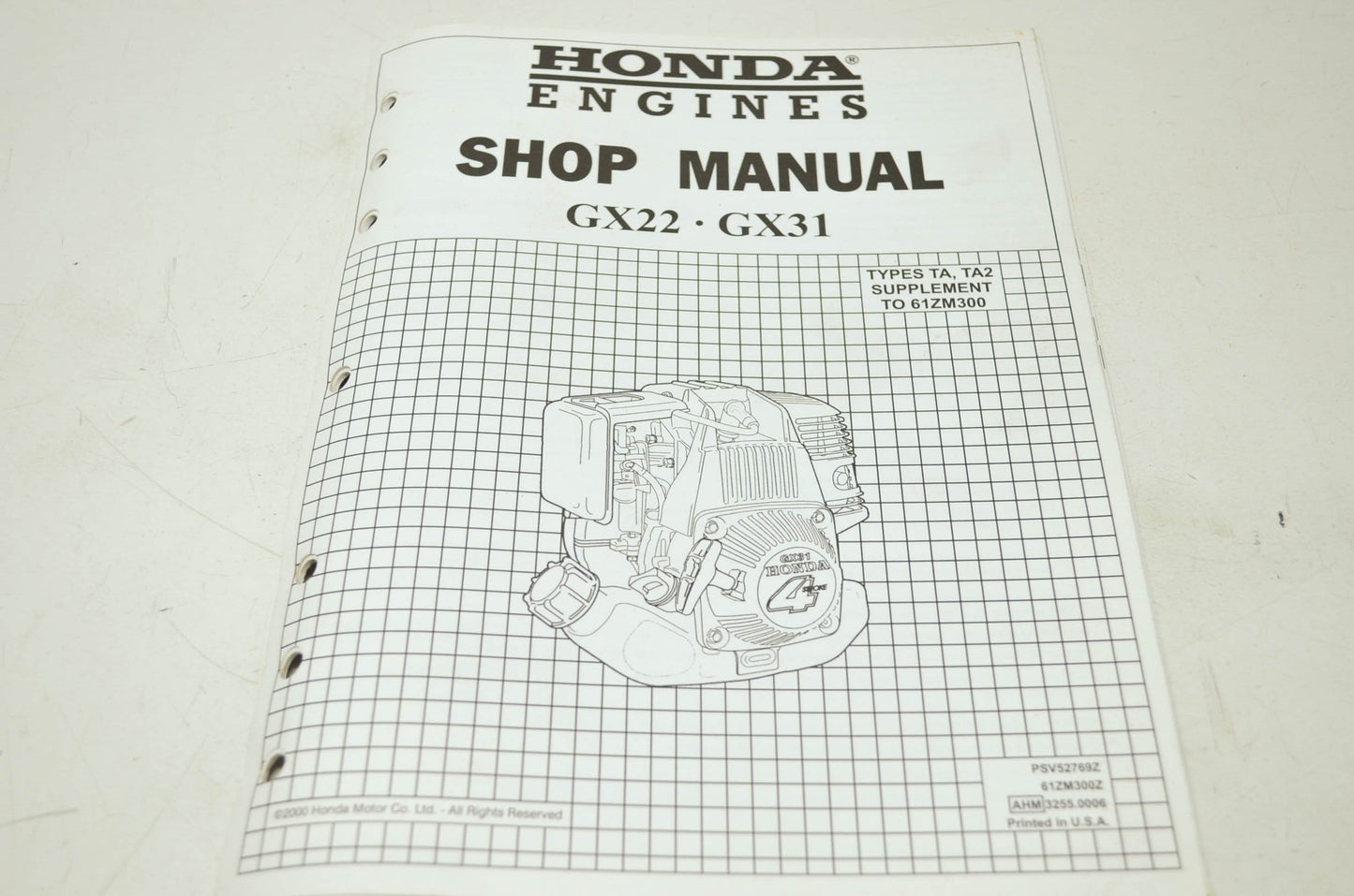 Honda Engines GX22 GX31 Shop Manual Supplement