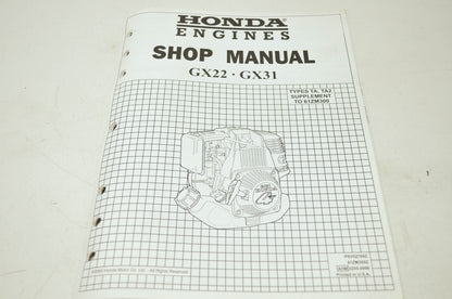 Honda Engines GX22 GX31 Shop Manual Supplement