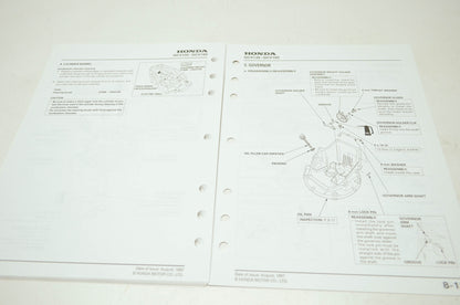 Honda Power Equipment GCV135 GCV160 Shop Manual