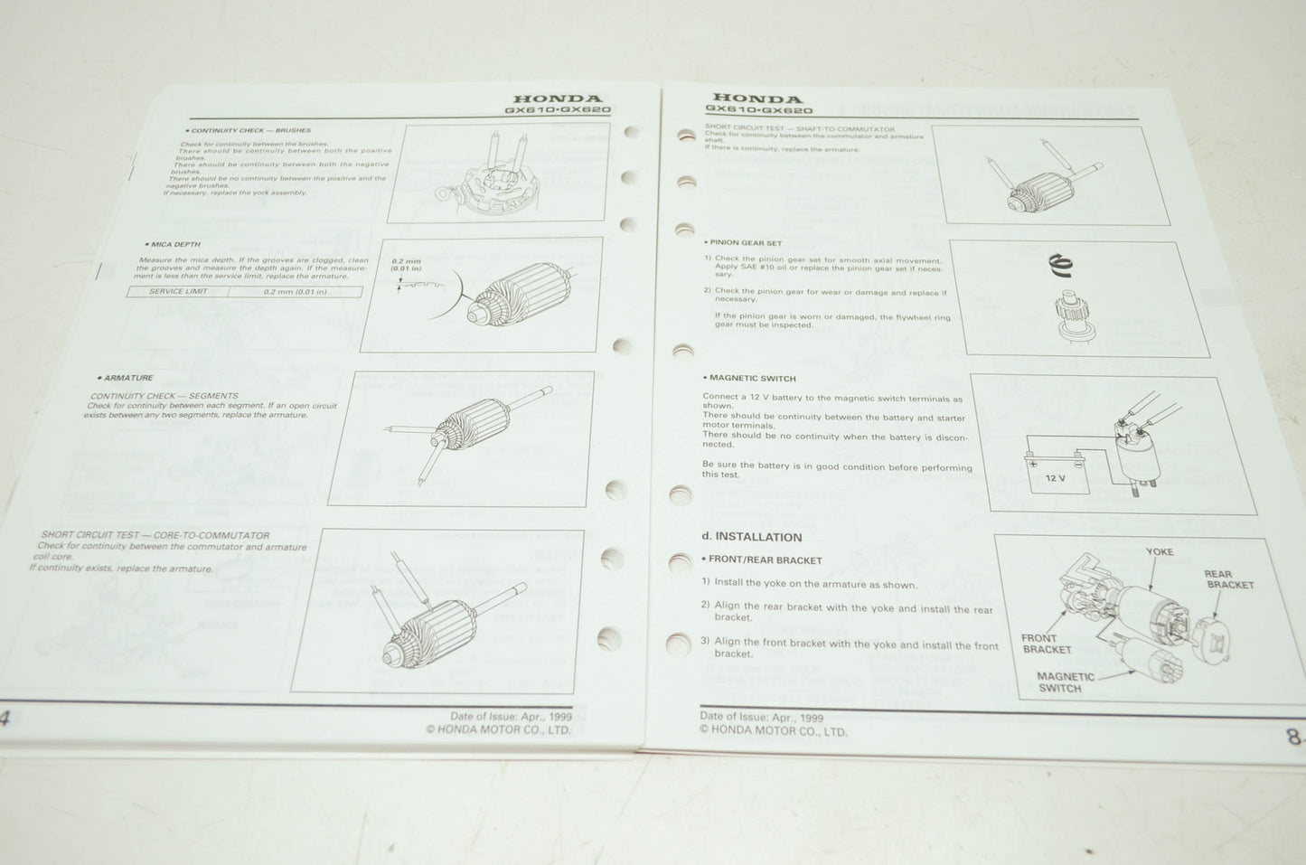 Honda Engines GX610K1 GX620K1 Shop Manual