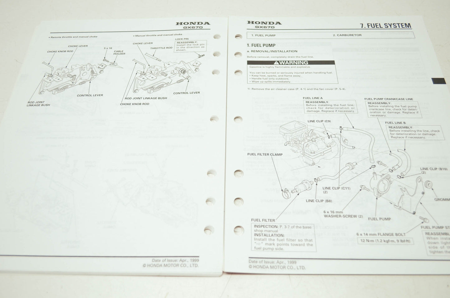 Honda Engines GX670 Shop Manual