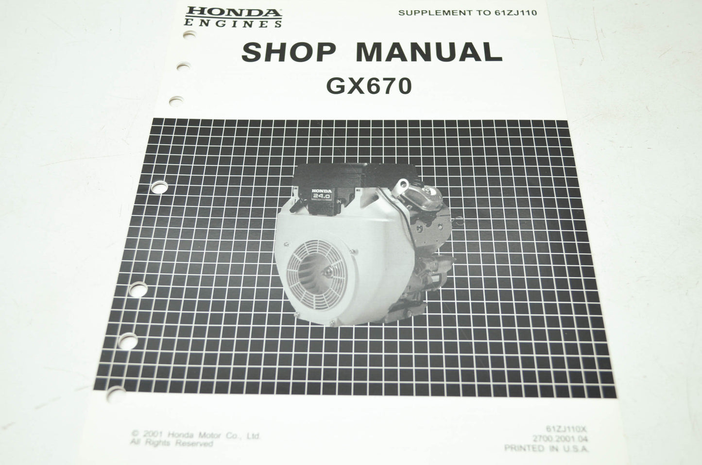 OEM Honda 61ZJ110X GX670 (SUP) Service Manual