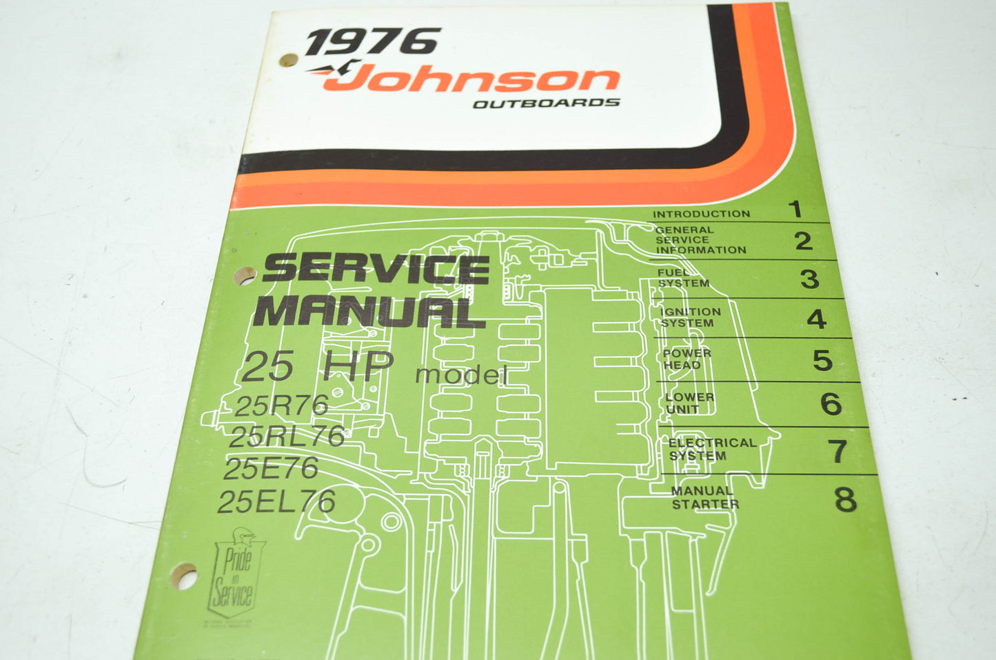 Johnson 1976 Outboards 25HP Models Service Manual