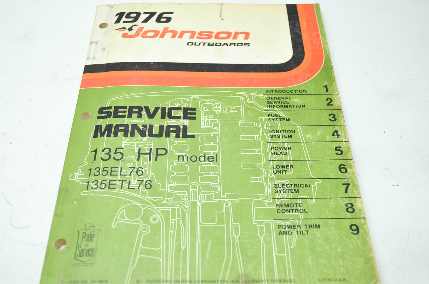 Johnson 1976 Outboards 135HP Model Service Manual
