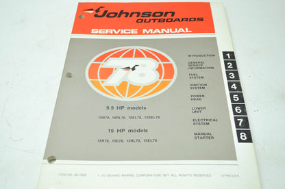 Johnson Outboards '78 9.9HP 15HP Models Service Manual