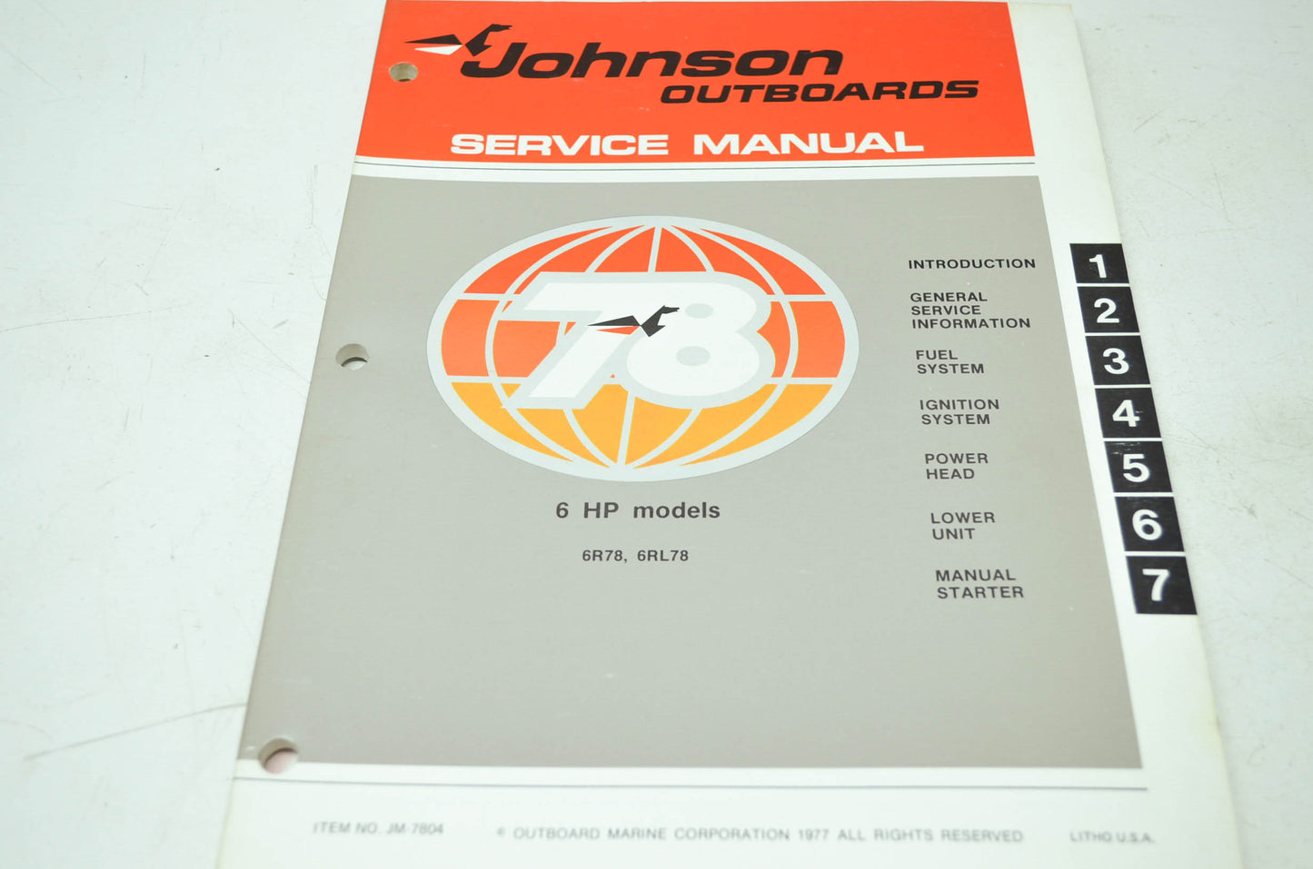 Johnson Outboards '78 6HP Models Service Manual