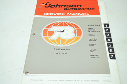 Johnson Outboards '78 6HP Models Service Manual