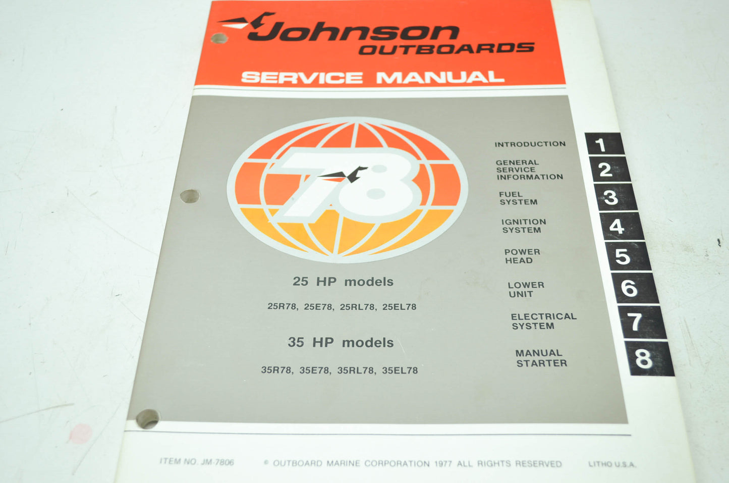 Johnson Outboards '78 25HP 35HP Models Service Manual