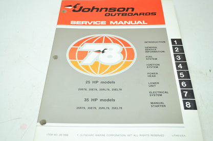 Johnson Outboards '78 25HP 35HP Models Service Manual