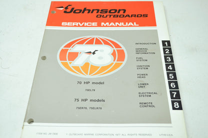 Johnson Outboards '78 70HP 75HP Models Service Manual