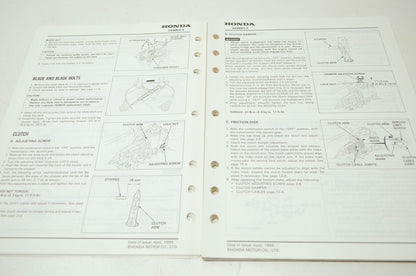 Honda Riding Mower H3011 Shop Manual