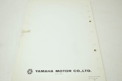 Yamaha Snowmobile SRX440E Service Manual