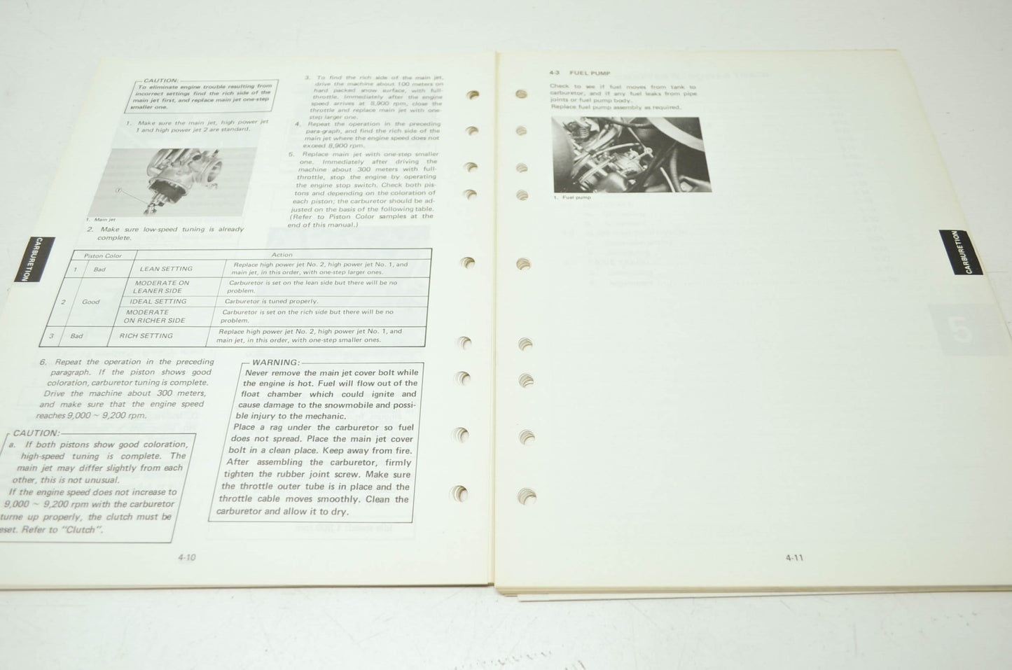 Yamaha Snowmobile SRX440E Service Manual