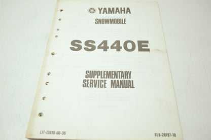 Yamaha Snowmobile SS440E Supplementary Service Manual
