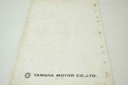 Yamaha Snowmobile SS440E Supplementary Service Manual