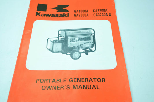 OEM Kawasaki 99920-2079-03 Portable Generator Owner's Manual