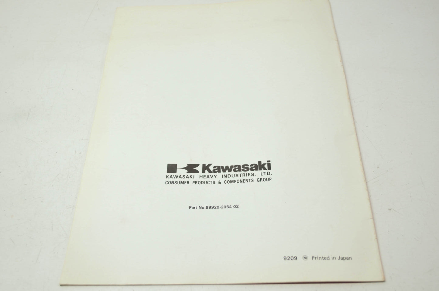 OEM Kawasaki 99920-2064-02 Owner's Manual GA1000/1400A