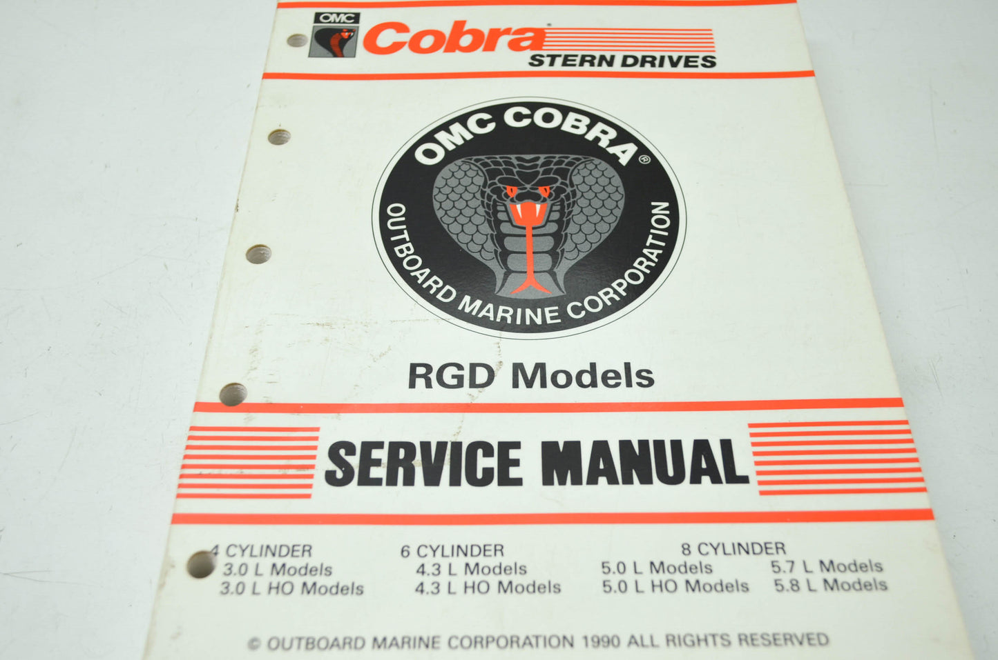 OMC 507953 Cobra 4 6 8 Cylinder RGD Models Service Manual