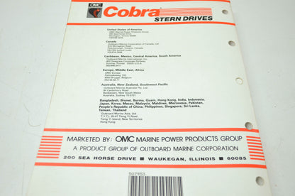 OMC 507953 Cobra 4 6 8 Cylinder RGD Models Service Manual