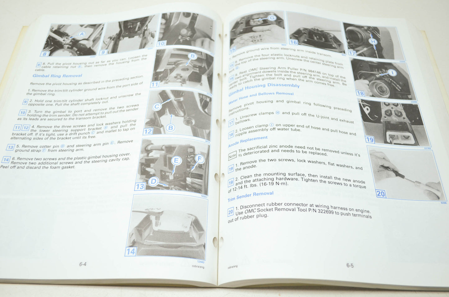 OMC 507953 Cobra 4 6 8 Cylinder RGD Models Service Manual