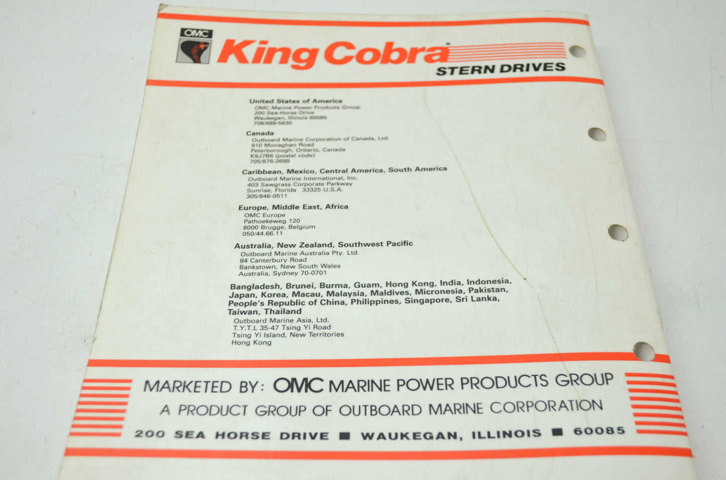 OMC 507954 King Cobra RGD Models Service Manual
