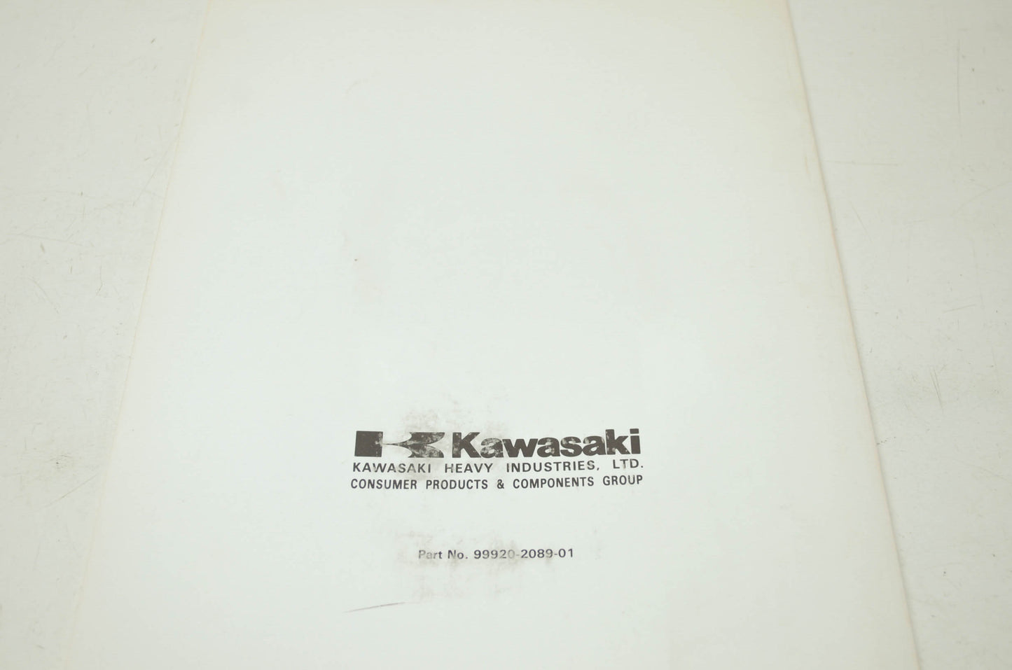 OEM Kawasaki 99920-2089-01 Owner's Manual GEF00A