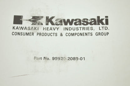 OEM Kawasaki 99920-2089-01 Owner's Manual GEF00A