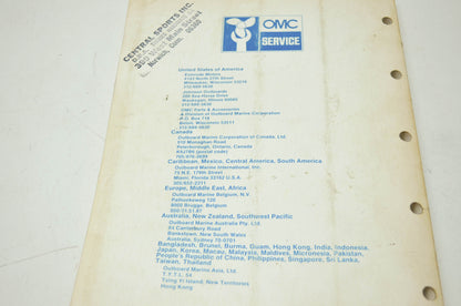OMC 1984 2 thru V-6 Models Service Manual
