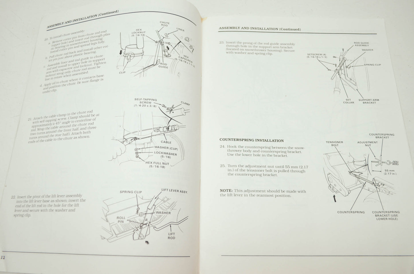 Honda 36' Snowthrower Operator's Manual