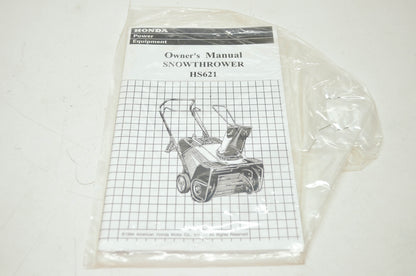 Honda Snowthrower HS621 Owner's Manual