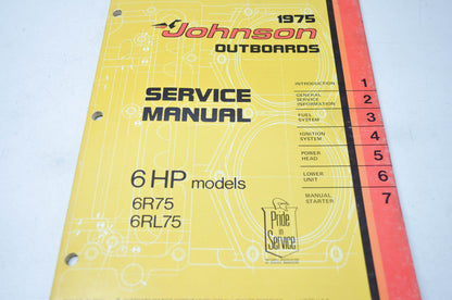 Johnson Outboards 1975 6HP Models Service Manual