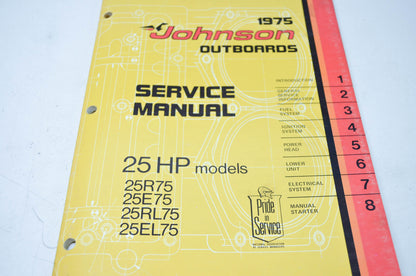 Johnson Outboards 1975 25HP Models Service Manual