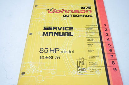 Johnson Outboards 1975 85HP Model Service Manual