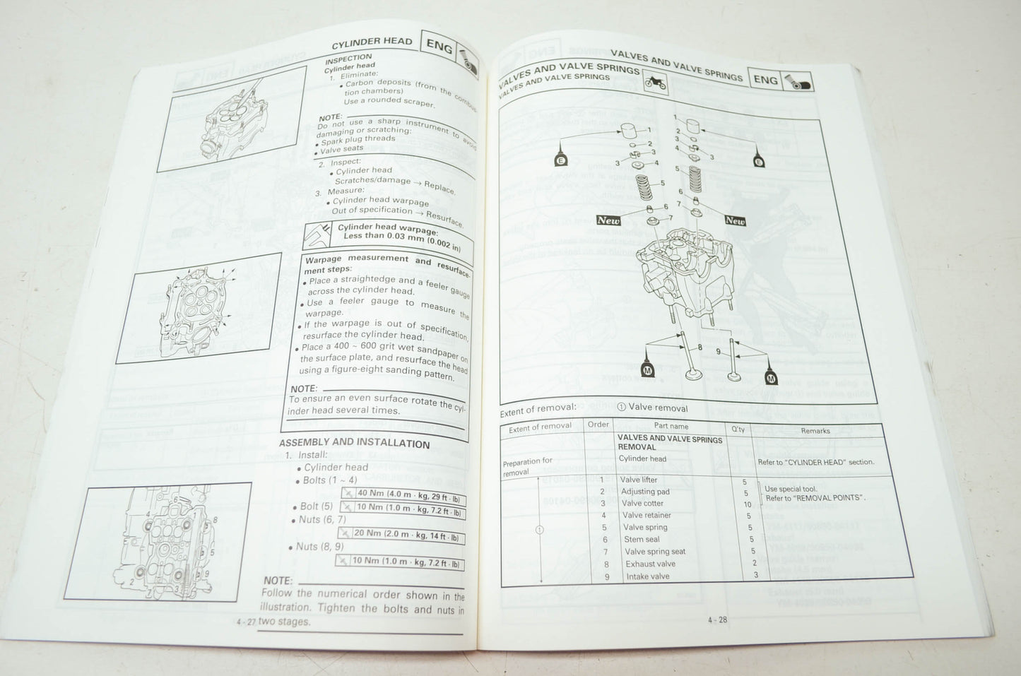 OEM Yamaha LIT-11626-12-54 YZ400FL1 Owner's Service Manual