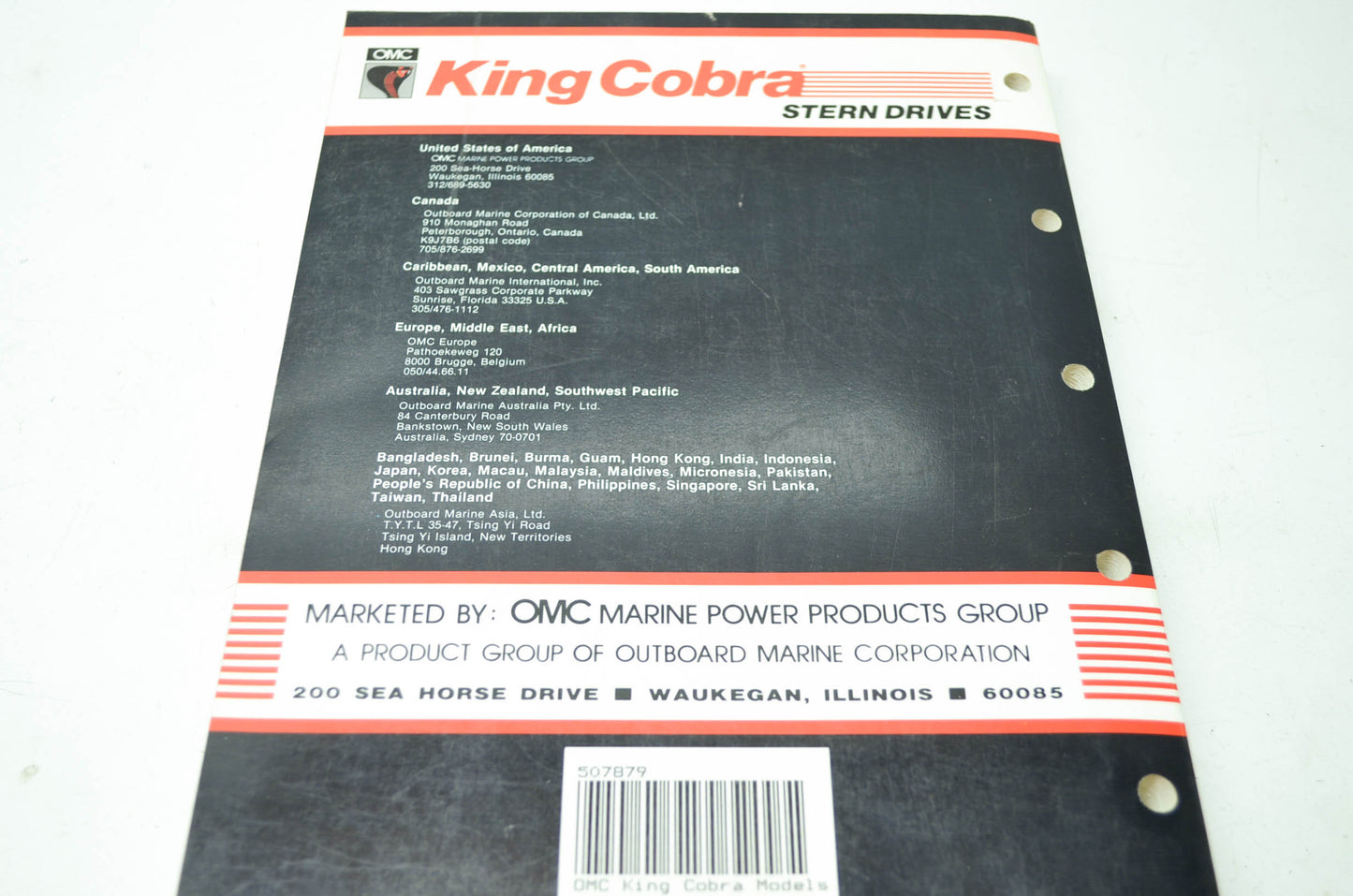OMC 507879 King Cobra PWS Models Service Manual